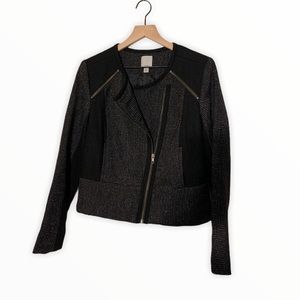 Halogen Tweed Zip Jacket (Size Medium)